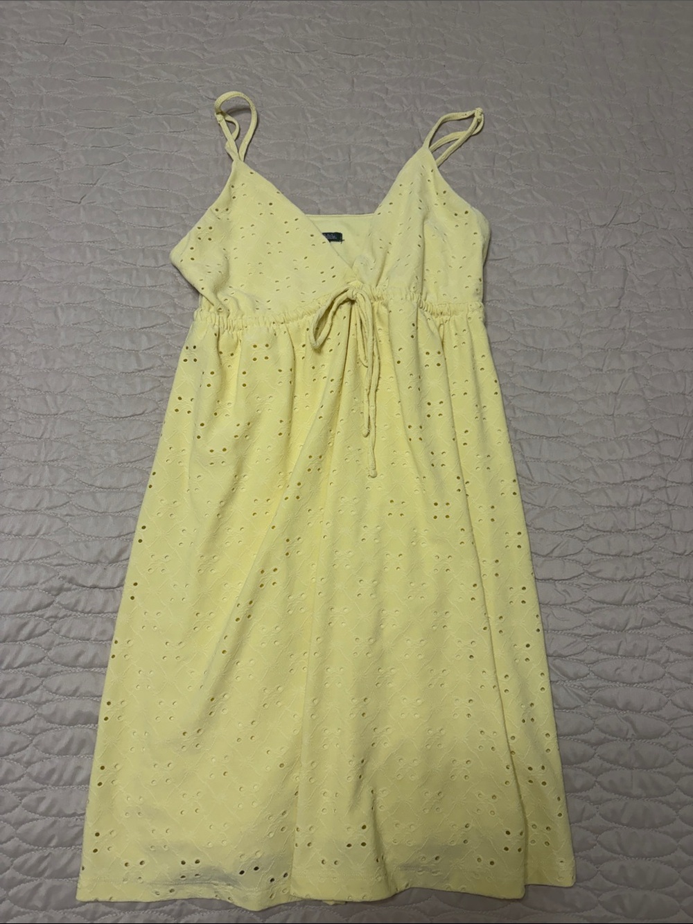 wild fable Yellow Eyelet Mini Dress